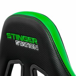 Chaise de jeu Woxter Stinger Station Blanc Noir Vert