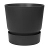 Pot Elho Greenville Noir Plastique Rond Ronde Ø 40 cm Ø 39 x 36,8 cm