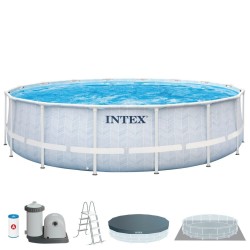 Piscine Démontable Intex Chevron Prism Ronde 427 x 107 cm