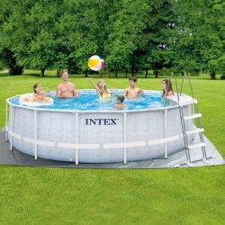 Piscine Démontable Intex Chevron Prism Ronde 427 x 107 cm