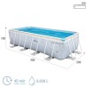 Piscine Démontable Intex Prism Frame Rectangulaire 400 x 200 x 100 cm