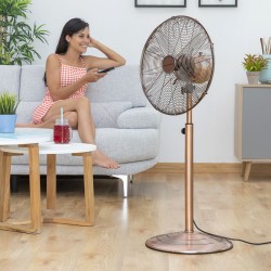 Ventilateur sur Pied Copper Retro InnovaGoods Ø 40 cm 55W