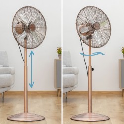 Ventilateur sur Pied Copper Retro InnovaGoods Ø 40 cm 55W