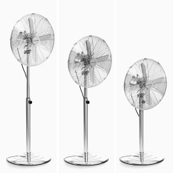 Ventilateur sur Pied Chrome Retro InnovaGoods Ø 40 cm 55W