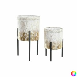 Set de pots de fleurs DKD Home Decor 29 x 29 x 54,5 cm Métal (2 Unités)