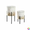 Set de pots de fleurs DKD Home Decor 29 x 29 x 54,5 cm Métal (2 Unités)