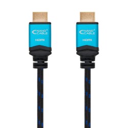 Câble HDMI NANOCABLE 10.15.3701 V2.0 Noir/Bleu 1 m 4K Ultra HD Noir