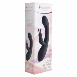 Vibromasseur Lapin S Pleasures Noir (18,7 x 3,5 cm)