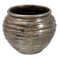 Cache-pot 37 x 37 x 30 cm Céramique Argent