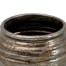 Cache-pot 37 x 37 x 30 cm Céramique Argent