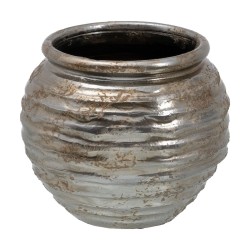 Cache-pot 30 x 30 x 27 cm Céramique Argent