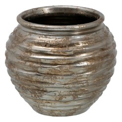 Cache-pot 39 x 39 x 37 cm Céramique Argent