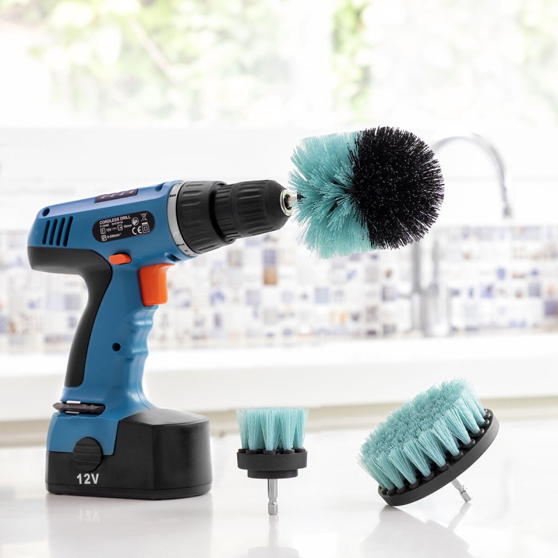 Ensemble de Brosses de Nettoyage pour Perceuse Cyclean InnovaGoods 3 Pièces