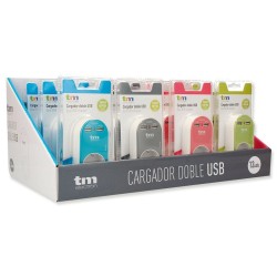 Prise Murale avec 2 Ports USB TM Electron Magenta