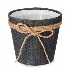 Cache-pot Lien Gris Tissu...