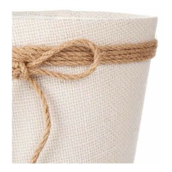 Cache-pot Lien Tissu Blanc Plastique (18 x 16 x 18 cm)