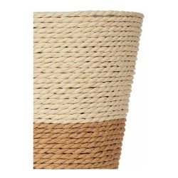 Cache-pot Naturel Marron Corde 14 x 14 x 14 cm Plastique 14 x 12,5 x 14 cm