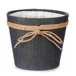 Cache-pot Lien Gris Tissu...