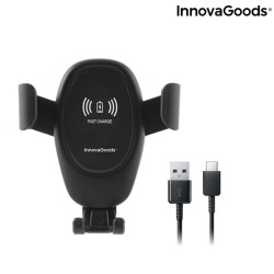 Support pour téléphone portable avec chargeur de voiture sans fil InnovaGoods V0103067 (Reconditionné A)