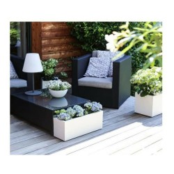 Cache-pot EDA Graphit Up Rectangulaire Blanc 79,5 x 29,5 x 29,5 cm