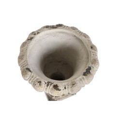 Cache-pot DKD Home Decor Blanc Résine Carré Néoclassique 43 x 43 x 54 cm