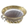 Cache-pot DKD Home Decor Dorée Verre Décorative Métal (42,5 x 38,5 x 36,5 cm)