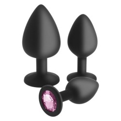 Plug Anal S Pleasures Crystal Noir (3 pcs)