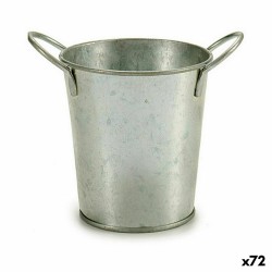 Cache-pot Seau Argenté Zinc...