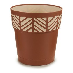 Cache-pot Stefanplast 8003507945517 Marron Beige Terre cuite 25 x 25 x 25 cm Plastique