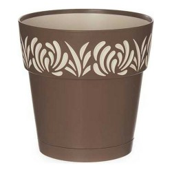 Pot auto-arrosant Stefanplast Gaia Marron 15 x 15 x 15 cm Plastique Vanille