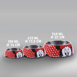 Mangeoire pour chiens Minnie Mouse Mélamine 410 ml Multicouleur Polyester Métal