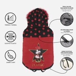 Manteau pour Chien Minnie Mouse Noir Rouge S