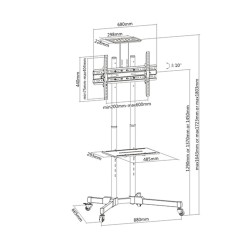 Support de TV TM Electron 37"-70" 50 kg