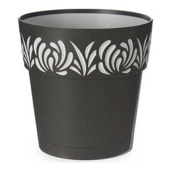 Cache-pot Stefanplast Gaia Anthracite Gris Plastique 19 x 19 x 19 cm