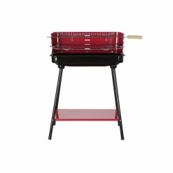 Barbecue à Charbon sur Pied DKD Home Decor Rouge 53 x 37 x 80 cm Acier (53 x 37 x 80 cm)