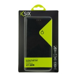 Housse Folio pour Mobile Huawei Y7 2018 KSIX Noir