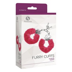 Menottes S Pleasures Furry Rouge