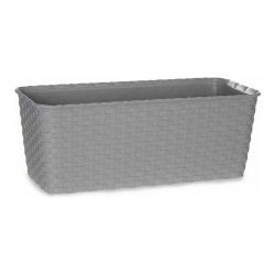 Jardinière auto-arrosante Stefanplast Gris Plastique 13 x 11 x 29 cm