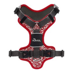 Harnais pour Chien Hunter Divo Rouge Gris Réfléchissant Taille L (72-100 cm)