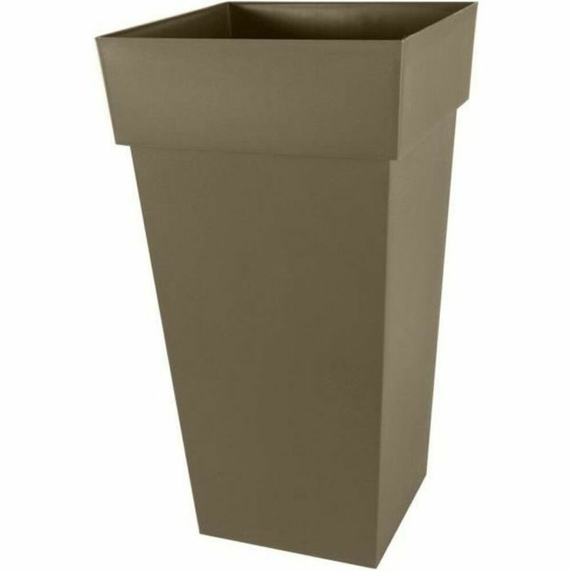 Pot EDA XXL Tuscany 43,3 x 43,3 x 80 cm Carré Taupe polypropylène