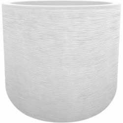 Cache-pot EDA Graphit'Up Rond Blanc Plastique Ø 50 cm