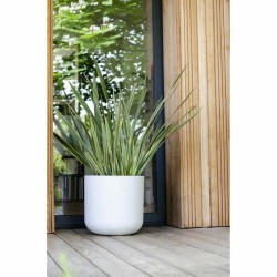 Cache-pot EDA Graphit'Up Rond Blanc Plastique Ø 50 cm