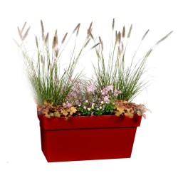 Jardinière auto-arrosante EDA Tuscan Wall Rectangulaire 79 x 35 x 39 cm Rouge