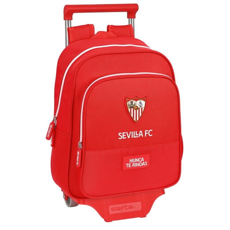 Cartable à roulettes Sevilla Fútbol Club Rouge (28 x 34 x 10 cm)