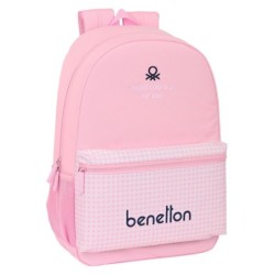 Cartable Benetton Vichy Rose (30 x 46 x 14 cm)