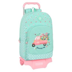 Cartable à roulettes Glow Lab Pepa Vert (30 x 46 x 14 cm)