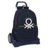 Cartable à roulettes Benetton Sixties Blue marine (32 x 44 x 16 cm)