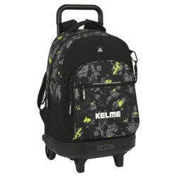 Cartable à roulettes Kelme Jungle Noir Gris Citron (33 x 45 x 22 cm)