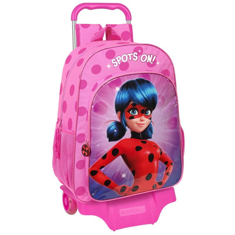 Cartable à roulettes Lady Bug Fuchsia (33 x 42 x 14 cm)