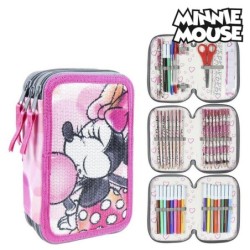 Pochette à crayons triple GIOTTO Minnie Mouse (43 pcs) Rose